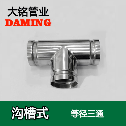 DN250 溝槽式好色先生IOS下载同徑三通（304 316L）