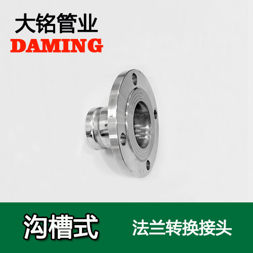 DN125 溝槽式好色先生IOS下载法蘭轉換直通接頭（304 316L）
